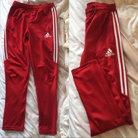 red adidas sweats